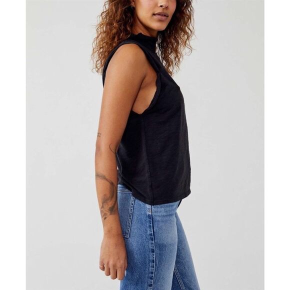 Free People Xena Tank In Black - Picture 2 of 5